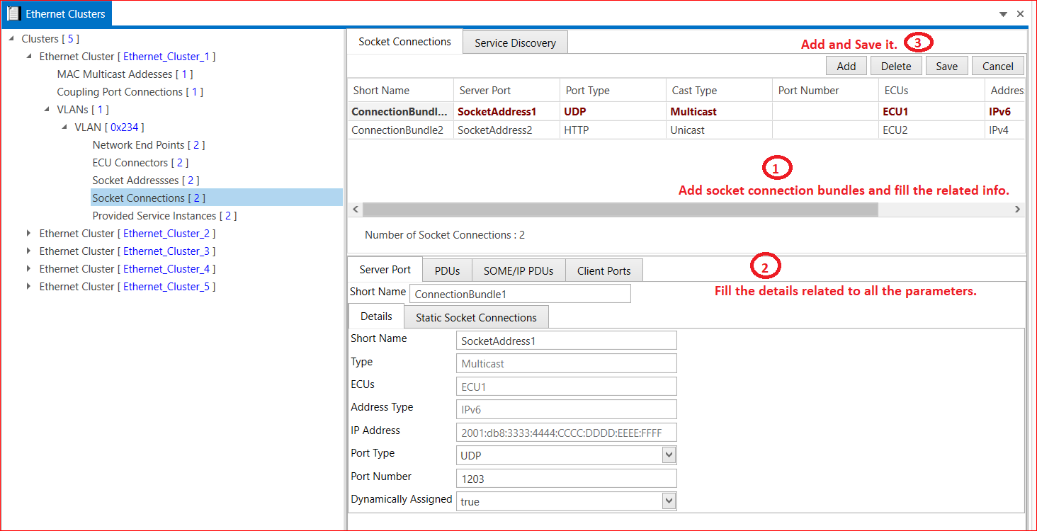 Socket Connection in Ethernet Cluster